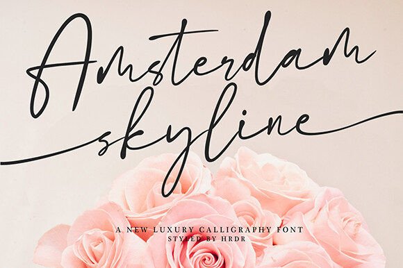 Amsterdam Skyline: A Modern Calligraphy Font for Campaign Headlines