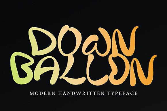 Down Ballon: A Bold Handwritten Font for Confident Brand Identities