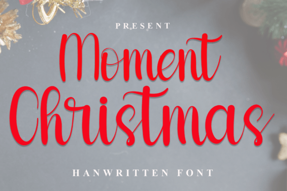Moment Christmas Font: A Handwritten Display Typeface for Holiday Digital Branding