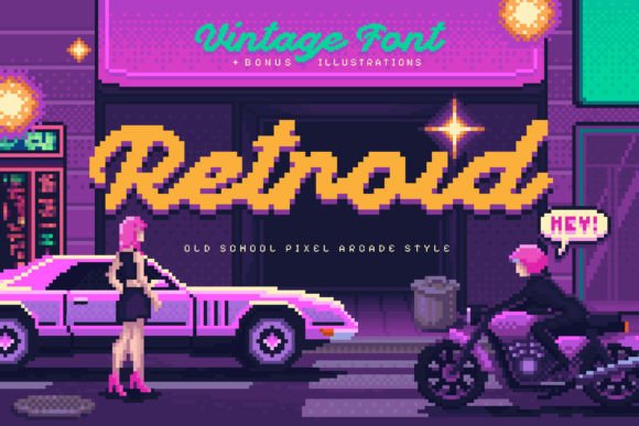 Retroid: A Pixel-Perfect Display Font for Nostalgic Branding